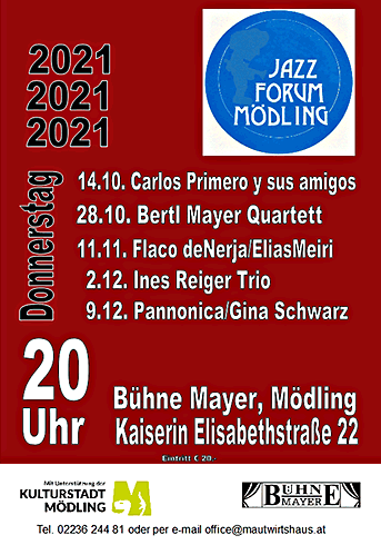 Das nächste Konzert des Jazzforum Mödling